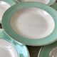 Lot de 6 assiettes creuses Longchamp couleur Céladon années 50