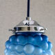 Suspension old cluster in translucent blue and white glass