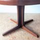 Round teak table with star base, 1960s, extendable.