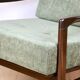 Vintage brown wooden armchair green-olive jeans design by Z. Bączyk - 2 pieces available