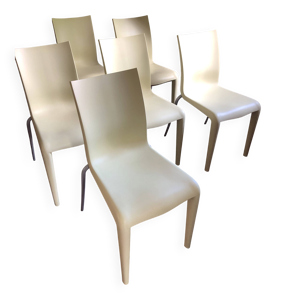 Lot de 6 chaises jaunes - philippe starck