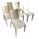 Set of 6 pale yellow vintage chairs by designer Philippe Starck.