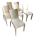 Set of 6 pale yellow vintage chairs by designer Philippe Starck.
