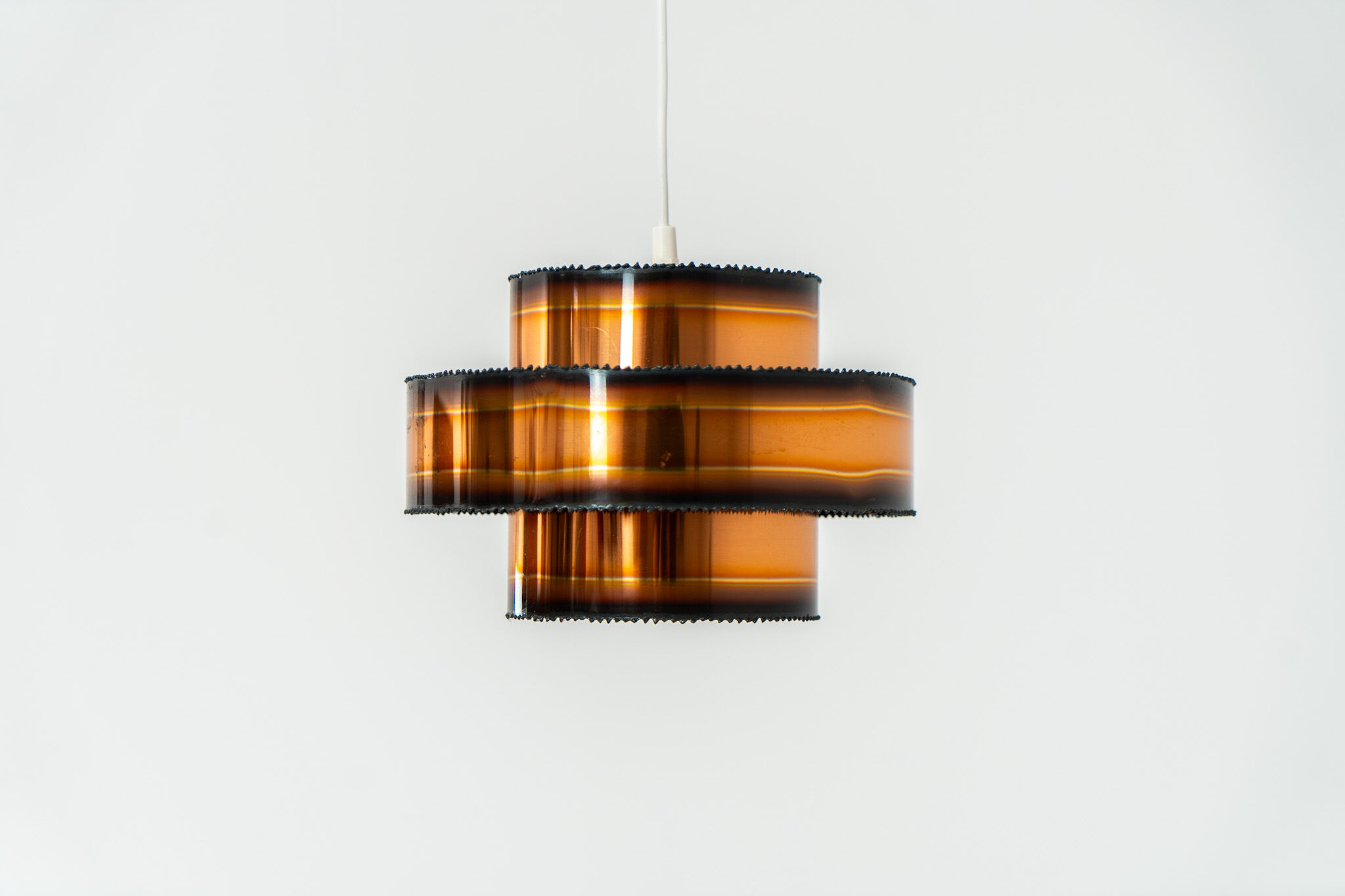 Brutalist burnt copper pendant by Svend Aage Holm Sørensen