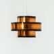 Brutalist burnt copper pendant by Svend Aage Holm Sørensen