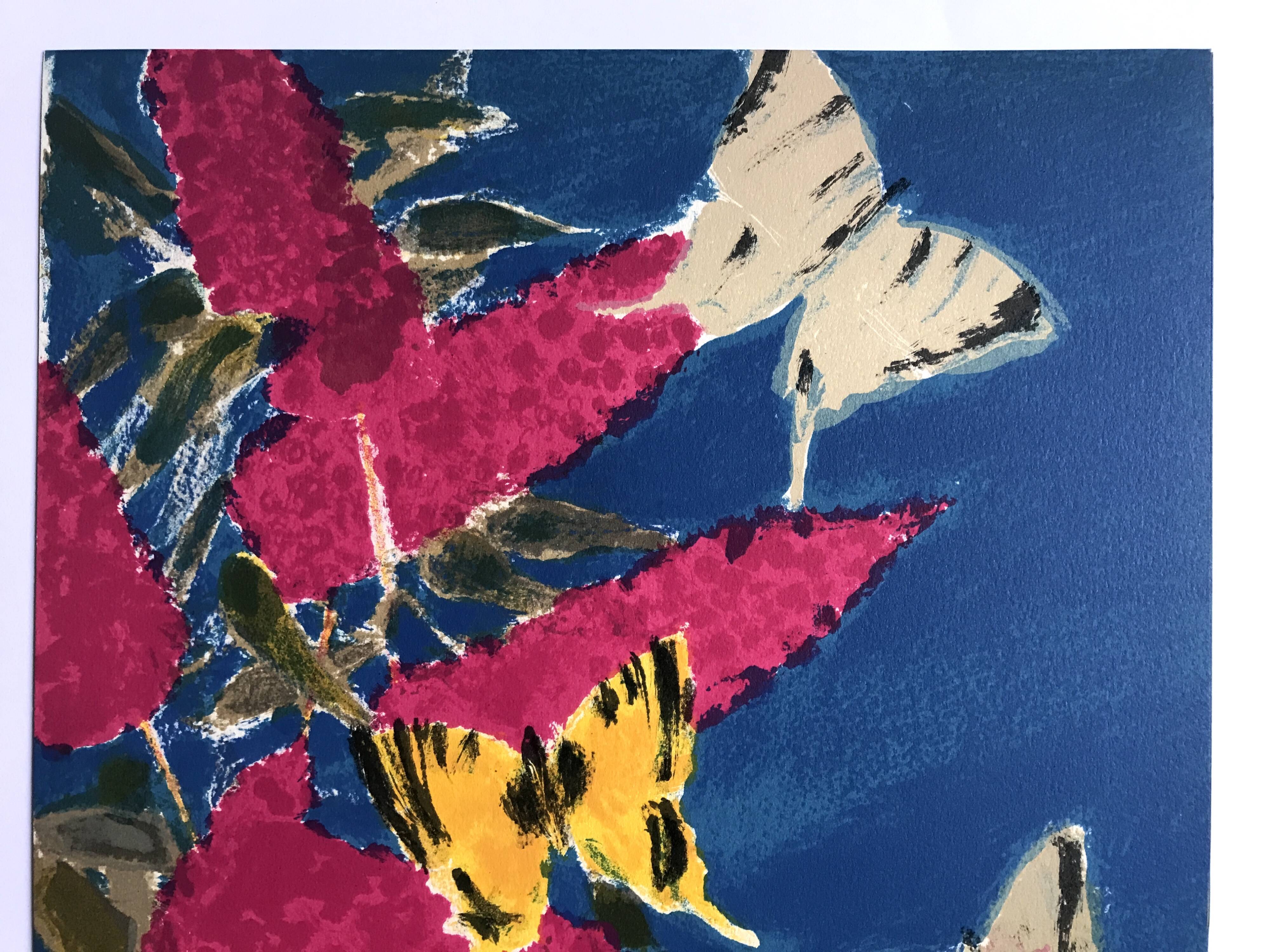 Bernard Cathelin, The Intelligence of Flowers XII, 1988: Original lithograph