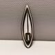Wall-hung candle holder in the black series, made by Michael Andersen Bornholm Denmark 1960s