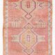 3x10 Coral Orange & Red Turkish Vintage Runner Rug, 98x322Cm