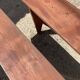 Pair of solid wood farmhouse benches 250cm for rustic farmhouse table 1950