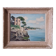 Tableau vintage paysage côtier avec pêcheur solitaire