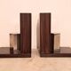 Art Deco pair of bookends in Macassar ebony.