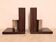 Art Deco pair of bookends in Macassar ebony.