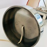 Vintage living room lamp pewter base, Italy 60s