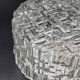 Molded glass ceiling light with relief
