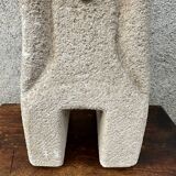 Anthropomorphic stone table lamp brutalised by Albert Tormos.