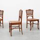 Set of 6 art nouveau dinner chairs in the manner of Victor Horta, Belgium