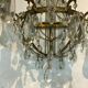 Pair of wall lamps bronze basket and grapevines XX century