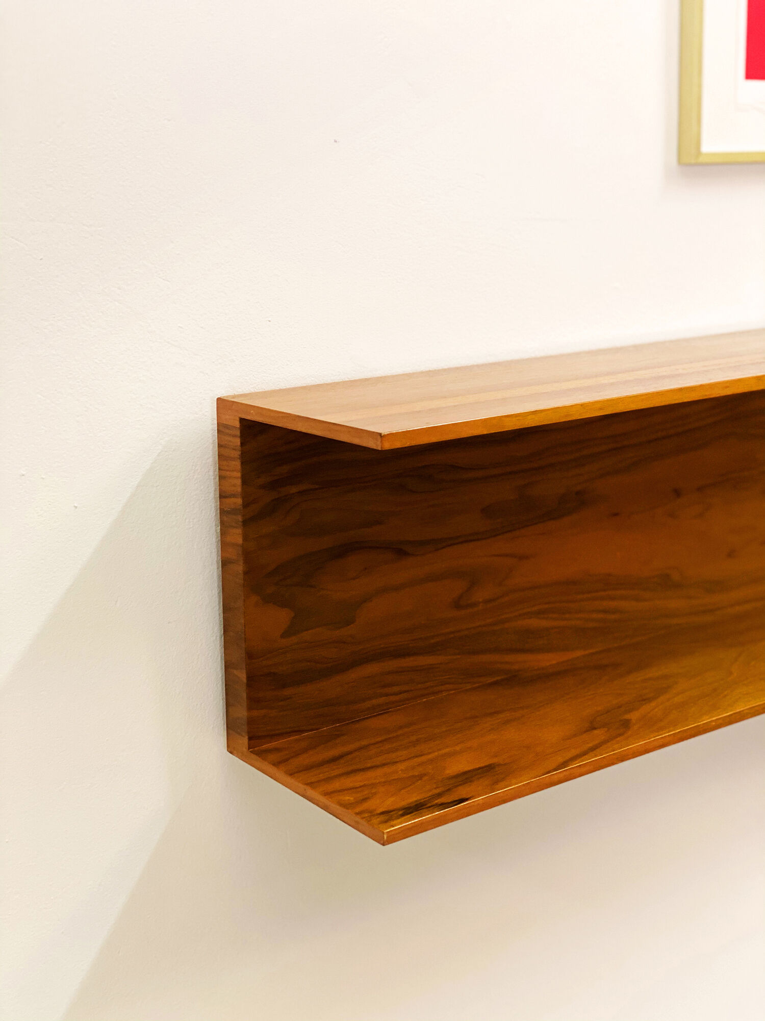 Mid-Century Modern Teak wall-mounted shelf by Walter Wirz for Wilhelm Renz, 150cm, 1960s