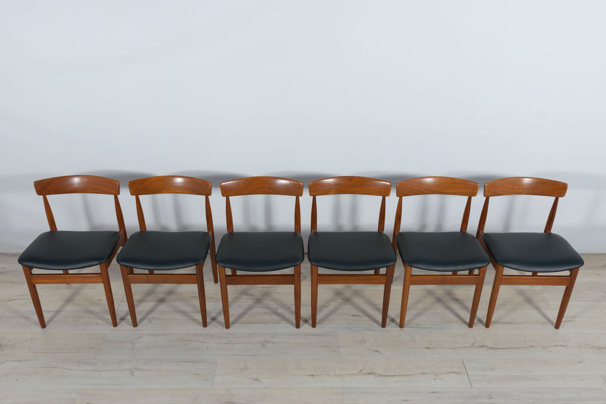 Mid-century teak dining chairs, 1960s, set of 4