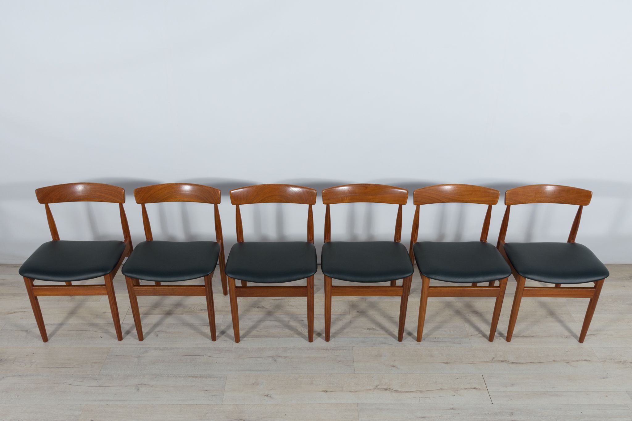 Mid-century teak dining chairs, 1960s, set of 4