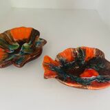Vallauris 2 empty ceramic fish and shell pockets