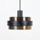 Mid-century brass pendant lamp / 1960s / Danish modern design / black