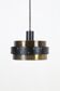 Mid-century brass pendant lamp / 1960s / Danish modern design / black