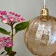 Vintage globe pendant lamp in amber glass