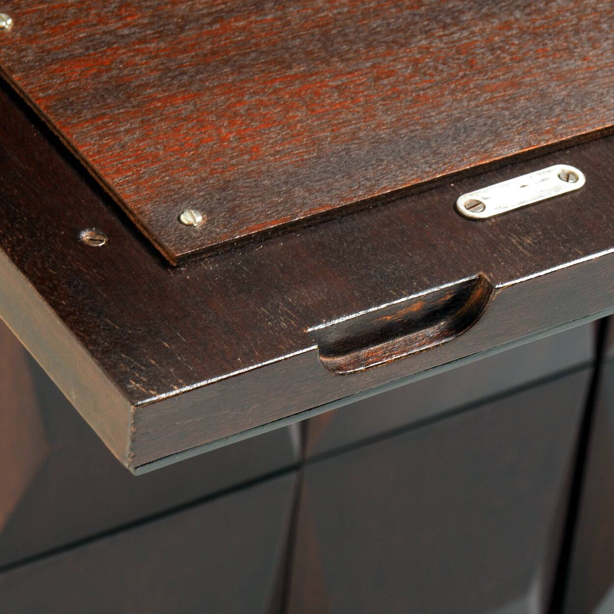 Mid-Century De Coene Frères Oak Cabinet, 1970s Brutalist Belgian design