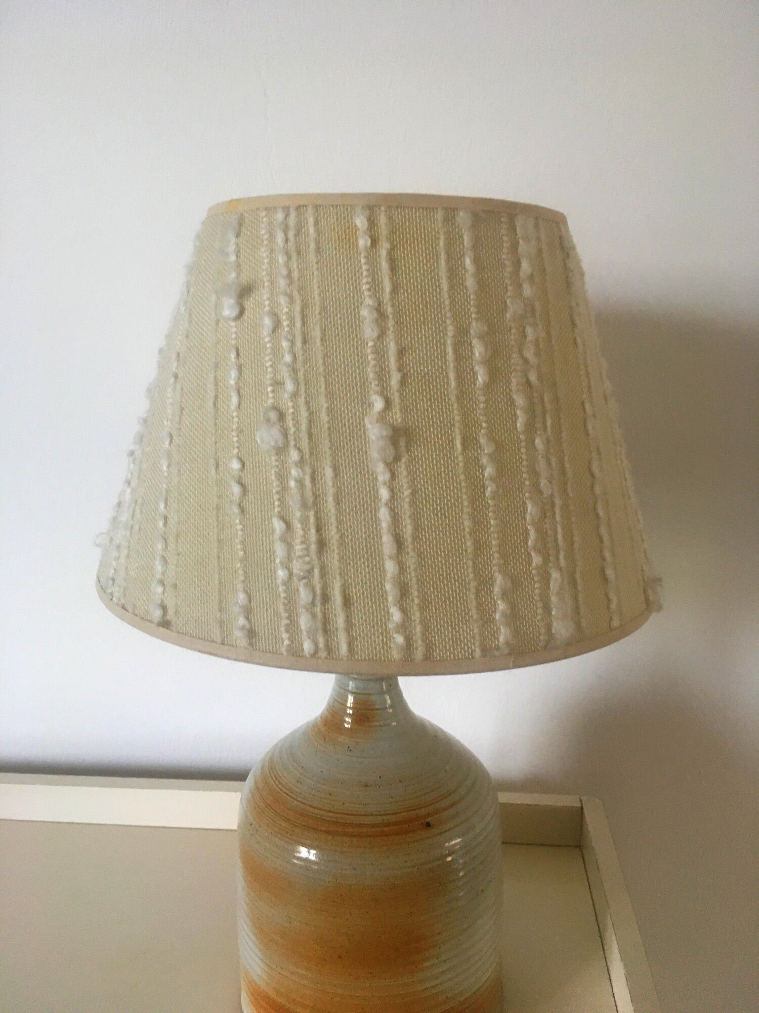 Lampe vintage en grès estampillée Grès du Marais années 70