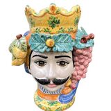 Sicilian vase man frutta large