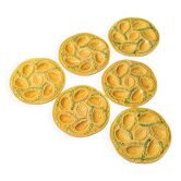 6 vintage majolica oyster plates, Arfilox, 1970