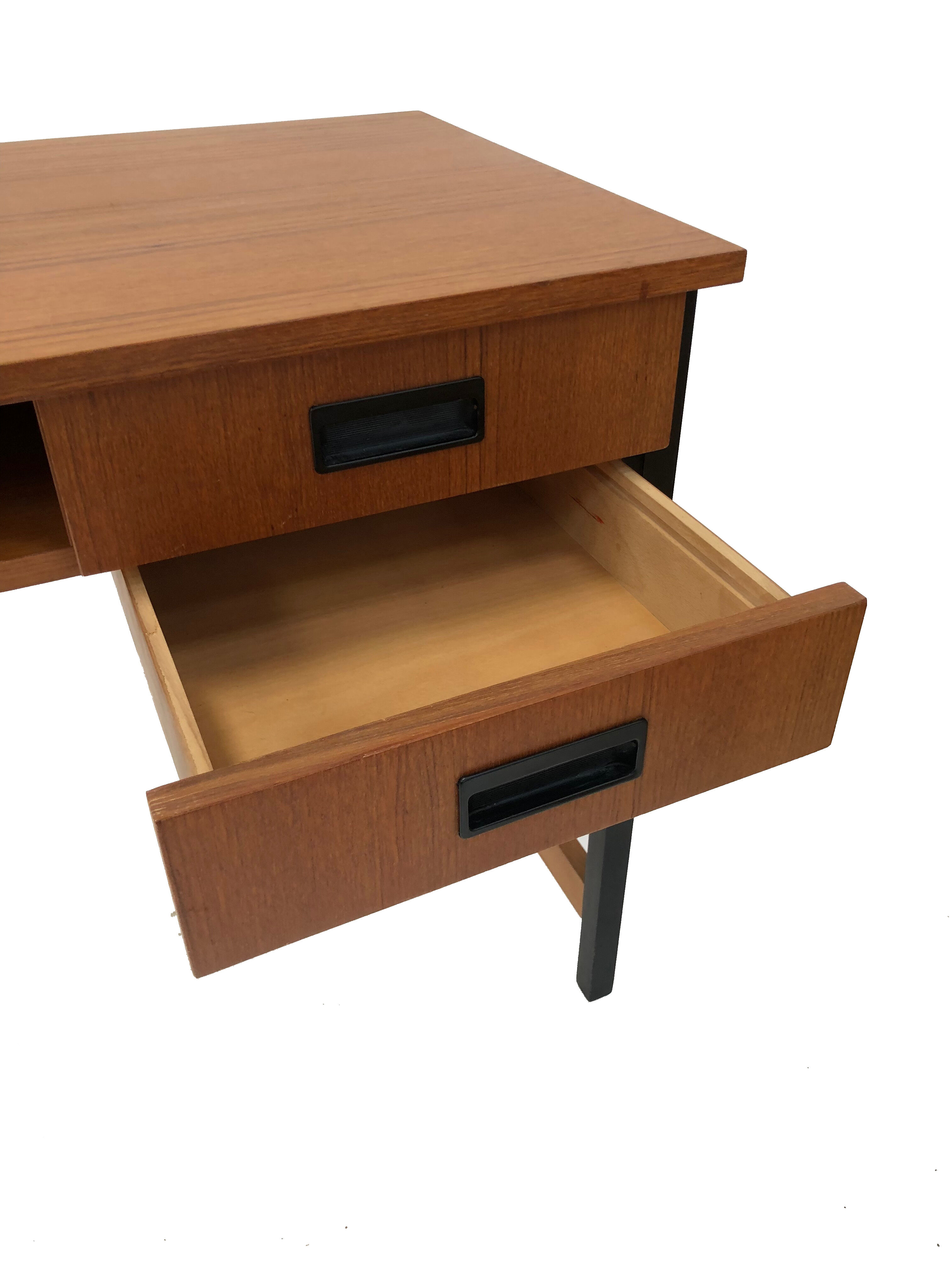 Desk of the 60 years with teak top, dutch