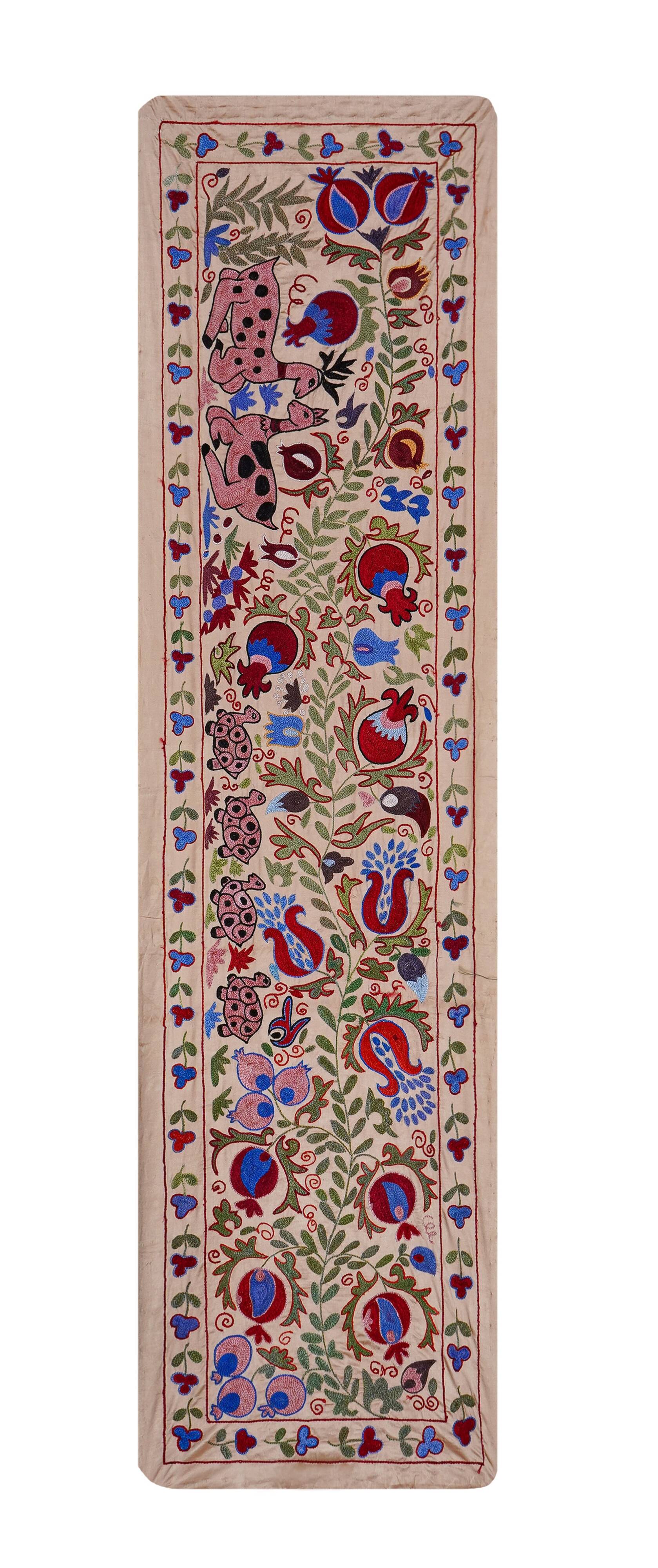 Hand-knotted rug, vintage Turkish rug 51x190 cm