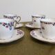 18-piece porcelain coffee set signed "Aux Lions de Faïence Paris"