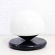 Lampe champignon en marbre et verre opalin