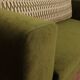 Vintage Two-seater Sofa, Deep Green Velvet, Cuschion patterns