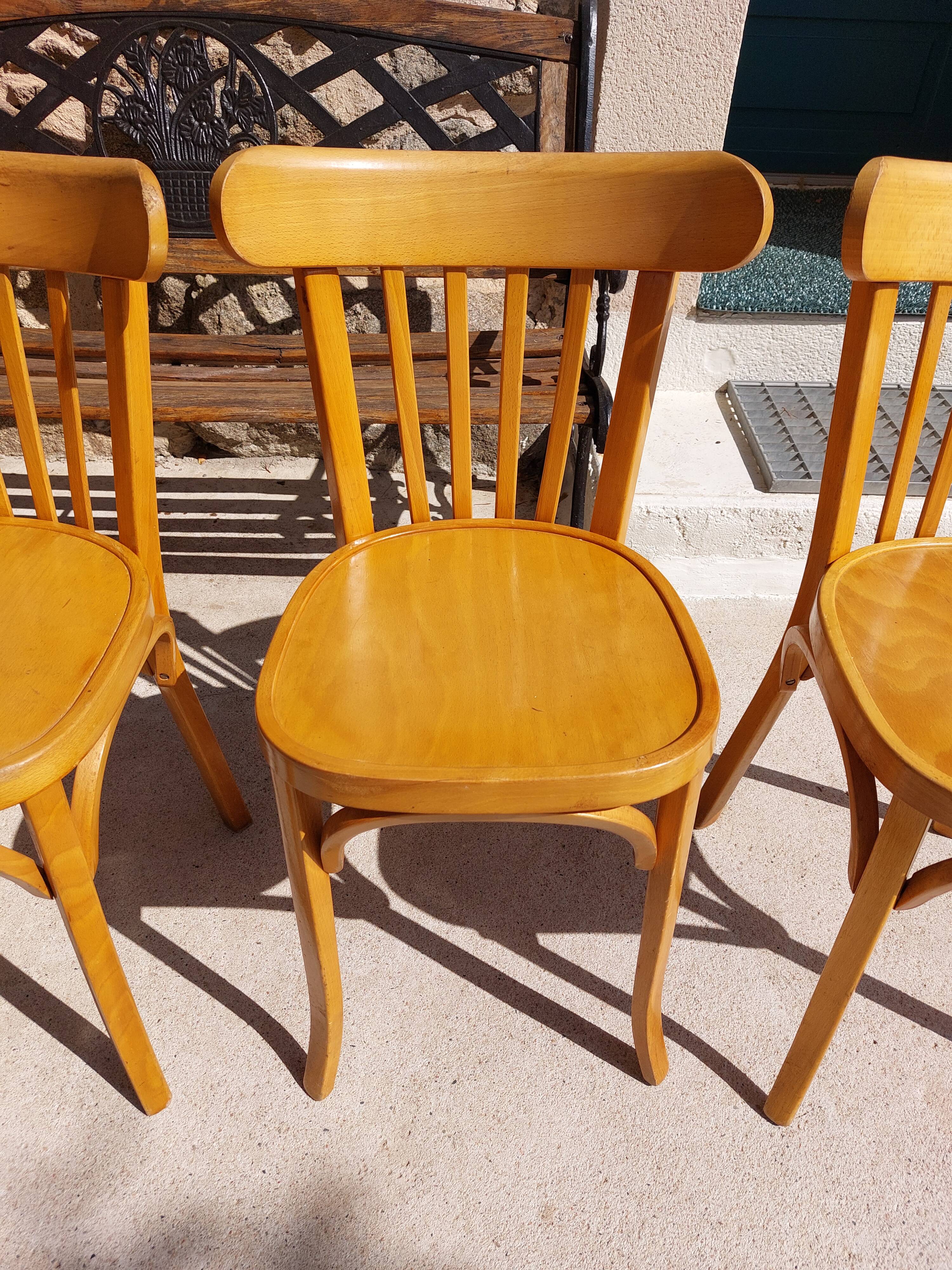 4 vintage Baumann bistro chairs