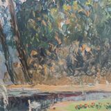 Tableau fontaine signé Albert Martin