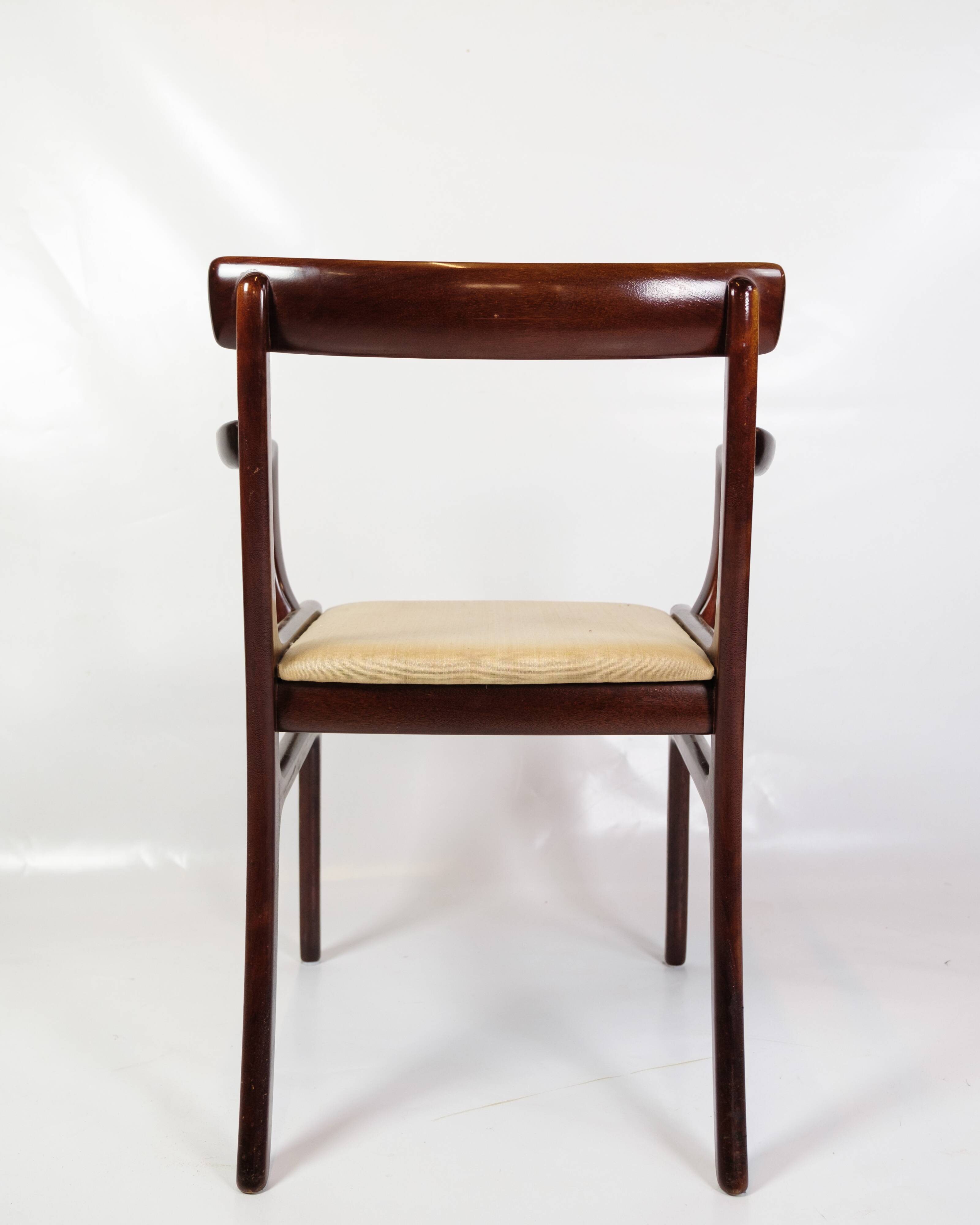 Set Of 2 Armchairs Model Runstedlund Made In Mahogany By Ole Wanscher From 1960s