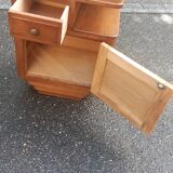 Bedside art deco solid oak