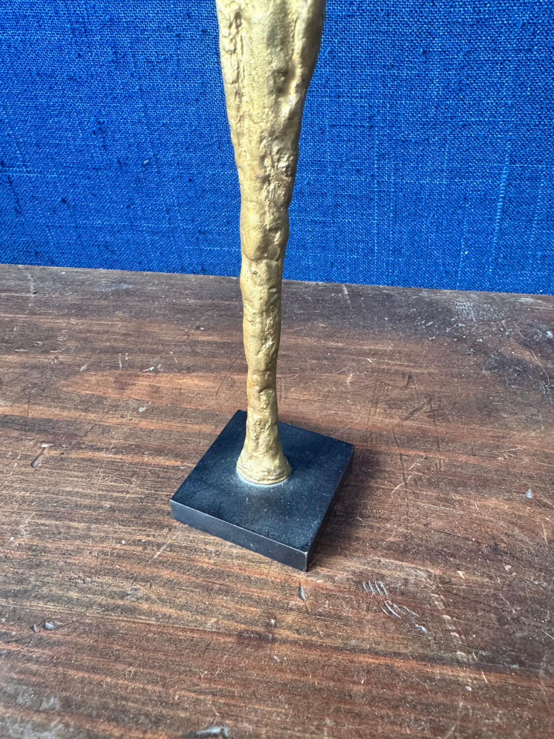 Female subject in gilded bronze, 1999 signed Claudine Berechel