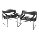 Paire de fauteuils B3 « Wassily » de Marcel Breuer