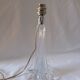 Foot lamp twisted in crystal or glass