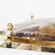 Brass and murano glass flush mount light by La Murrina Italy