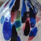 Speckled Blown Art Glass Ball Vase