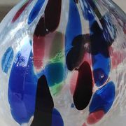 Speckled Blown Art Glass Ball Vase