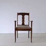 Biedermeier satin birch armchairs | Sweden | set of 2