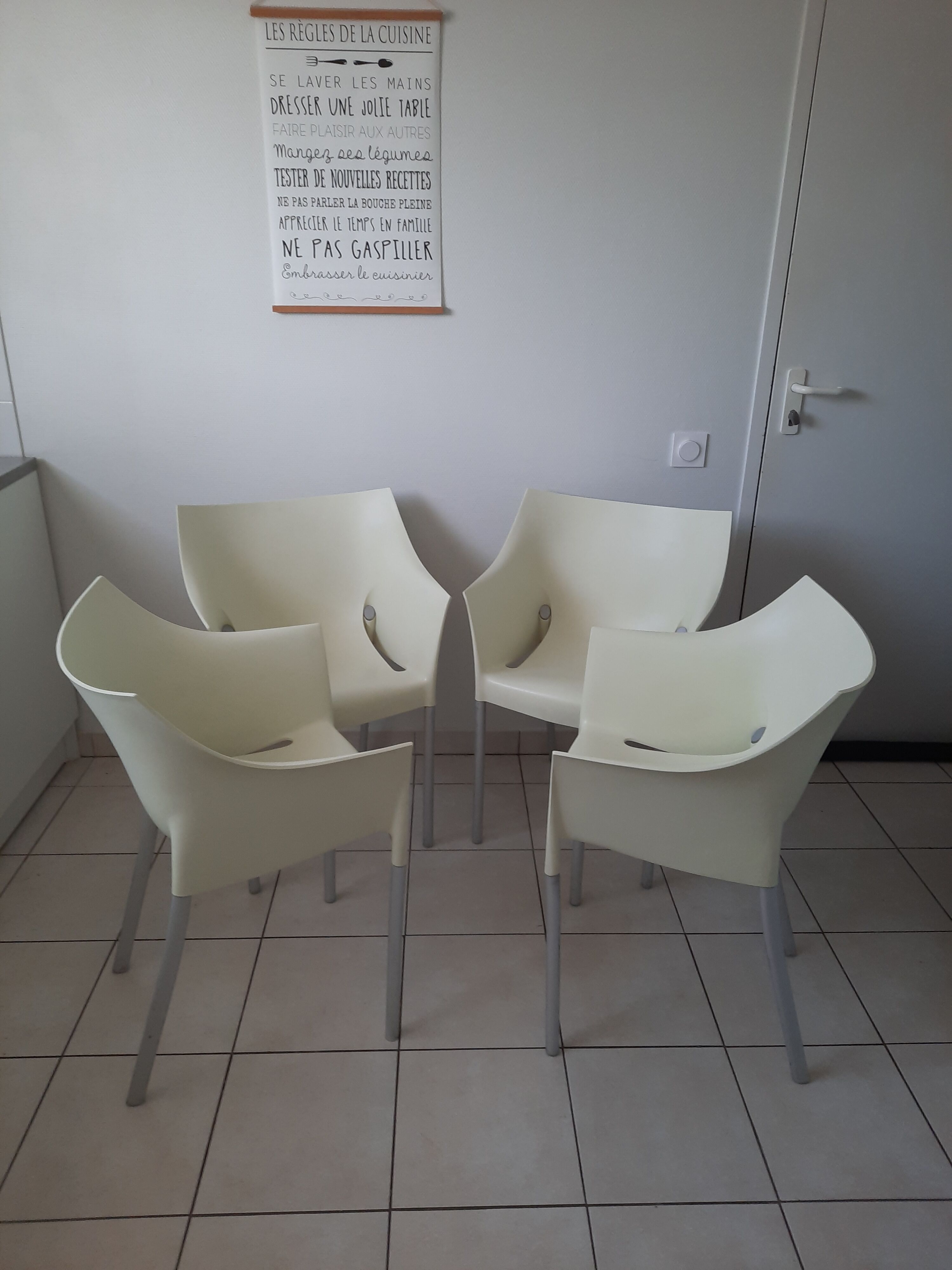 Set of 4 armchairs Dr NO design Philippe Starck for Jkartell