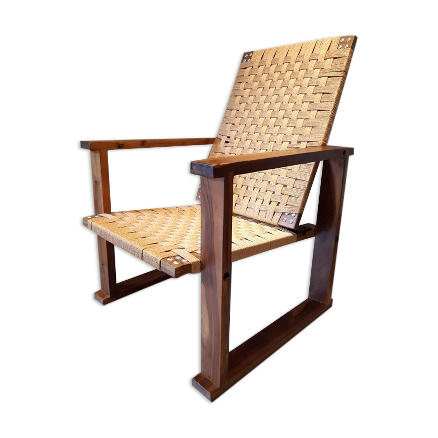 Old brutalist armchair